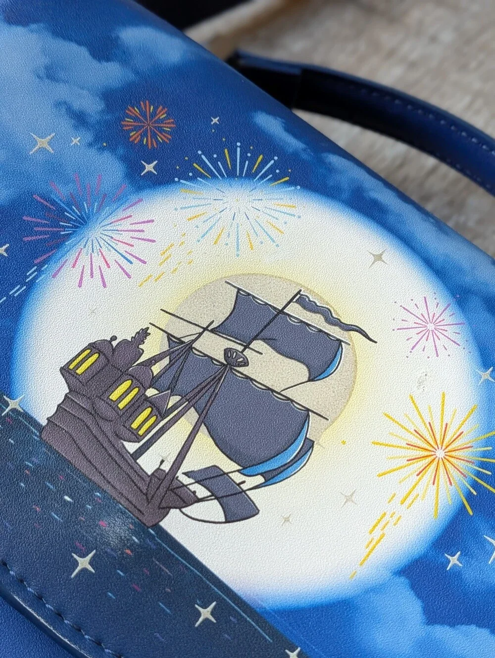 Loungefly The Little Mermaid Fireworks Glow In The Dark Satchel Crossbody Bag